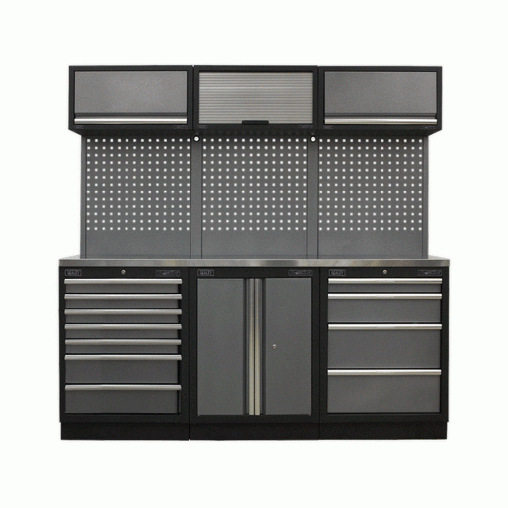 SEALEY APMSSTACK07SS MODULAR STORAGE SYSTEM COMBO STAINLESS STEEL