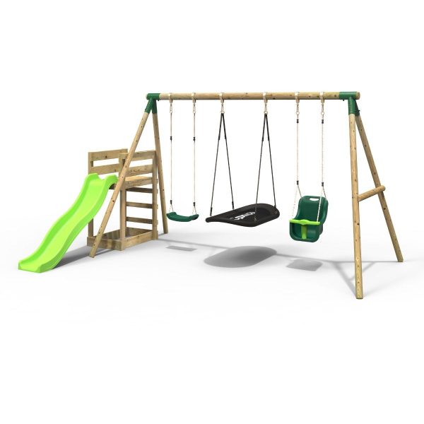 Rebo Wooden Swing Set Plus Deck Slide, Rebo Wooden Swing Set Plus Deck Slide Instructions