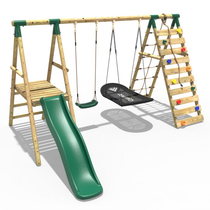 Rebo Wooden Swing Set With Deck And, Rebo Wooden Swing Set Plus Deck Slide Instructions